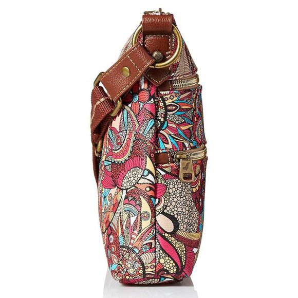 Sakroots Artist Circle Basic Crossbody, Berry - Picture 5 of 6